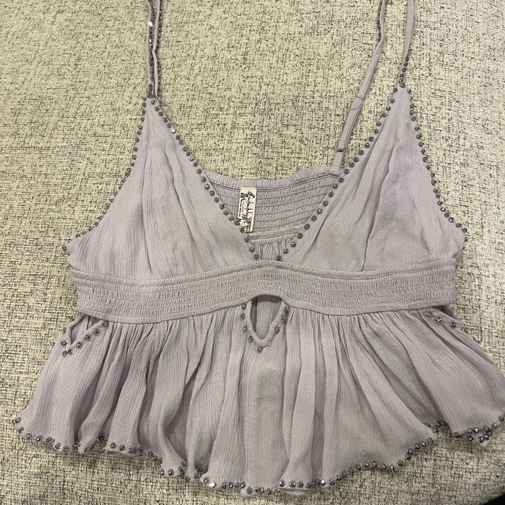 Free people intimately beaded top. Size small